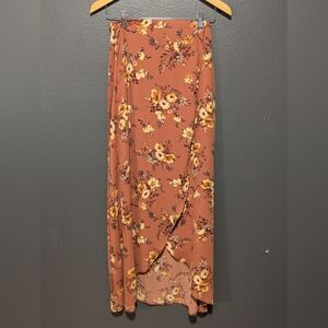 Forever 21 Floral Wrap Maxi Skirt